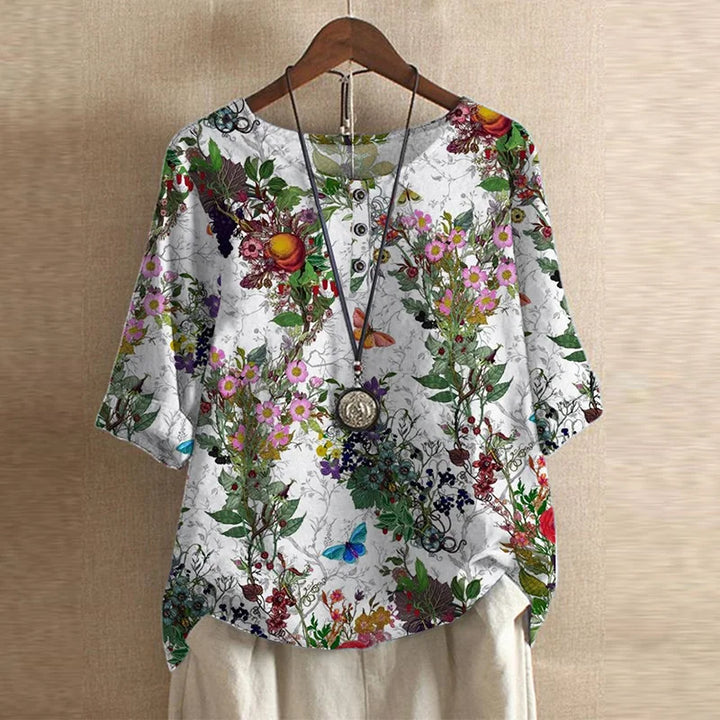 Anya | Women's Retro Button-Front Casual Blouse