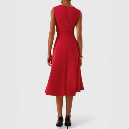 Sheila | Women's Draped Asymmetric Elegant Midi Dress