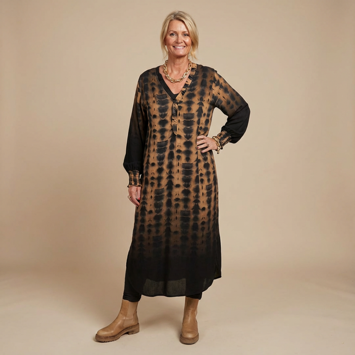 MARLEY QUIN | ELEGANT GRADIENT MAXI DRESS