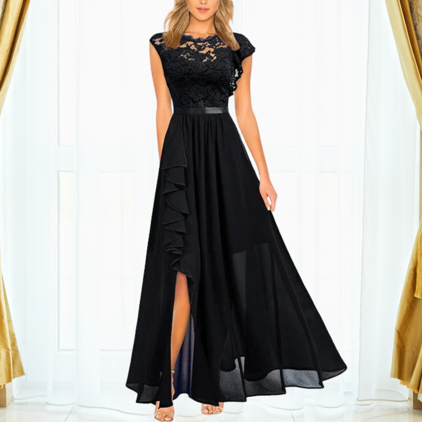 Isolde | Women's Elegant Asymmetric Evening Dress