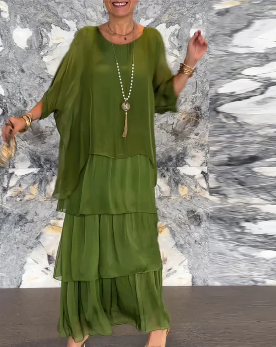 VIVIENNE | ELEGANT TUMMY COVERING MAXI DRESS