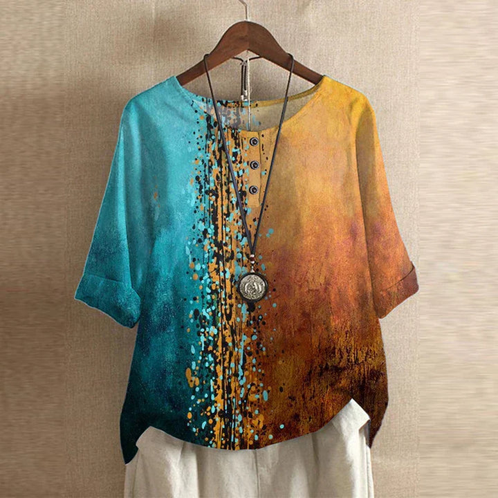 Anya | Women's Retro Button-Front Casual Blouse