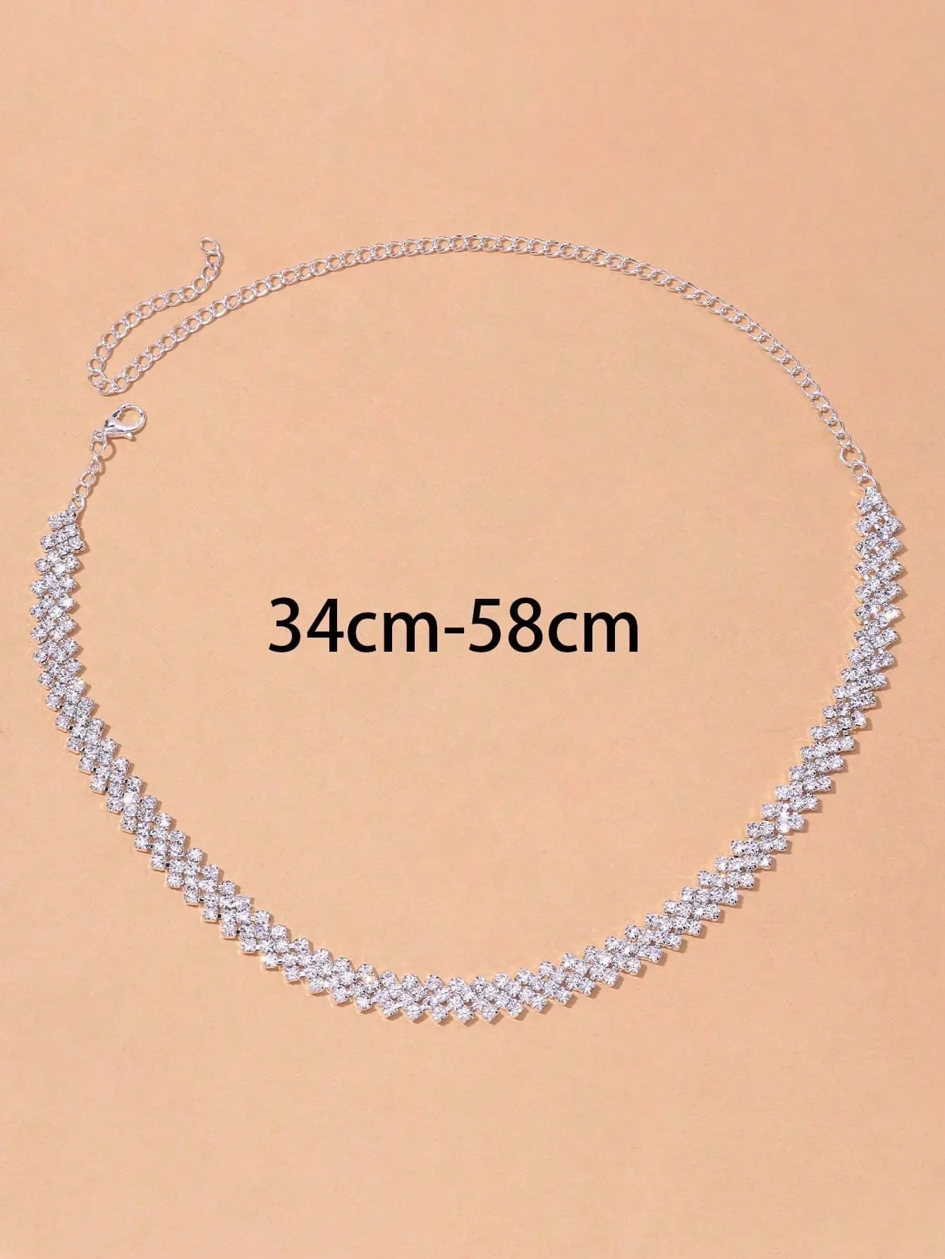 Graceful Radiance | Rhinestone Collar Necklace