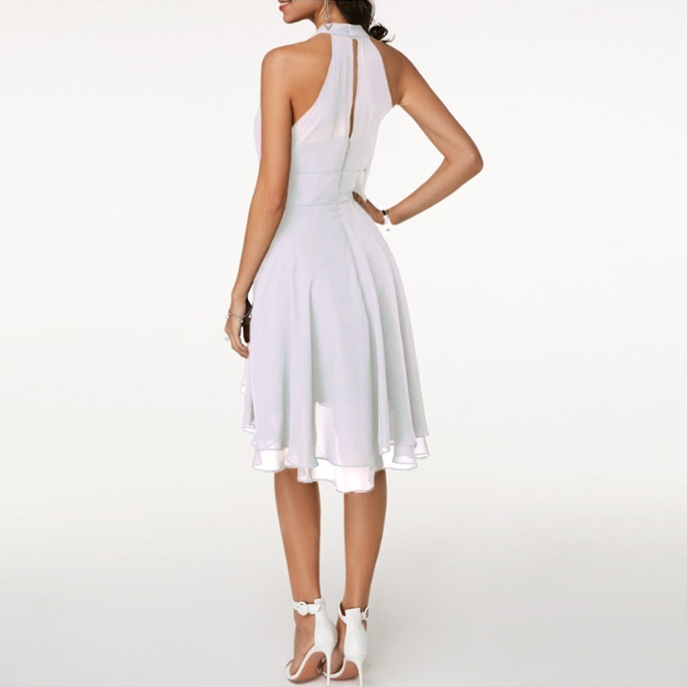 Bianca | Women’s Summer Halter Neck Midi Dress