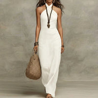 Reagan | Women's Boho Halterneck Summer Dress