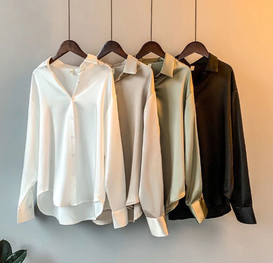 Cassandra | Women's Elegant Satin Blouse