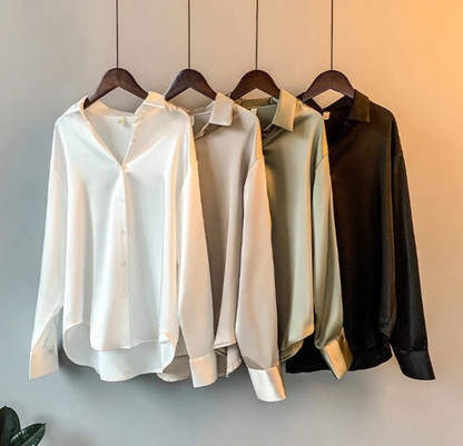 Cassandra | Women's Elegant Satin Blouse