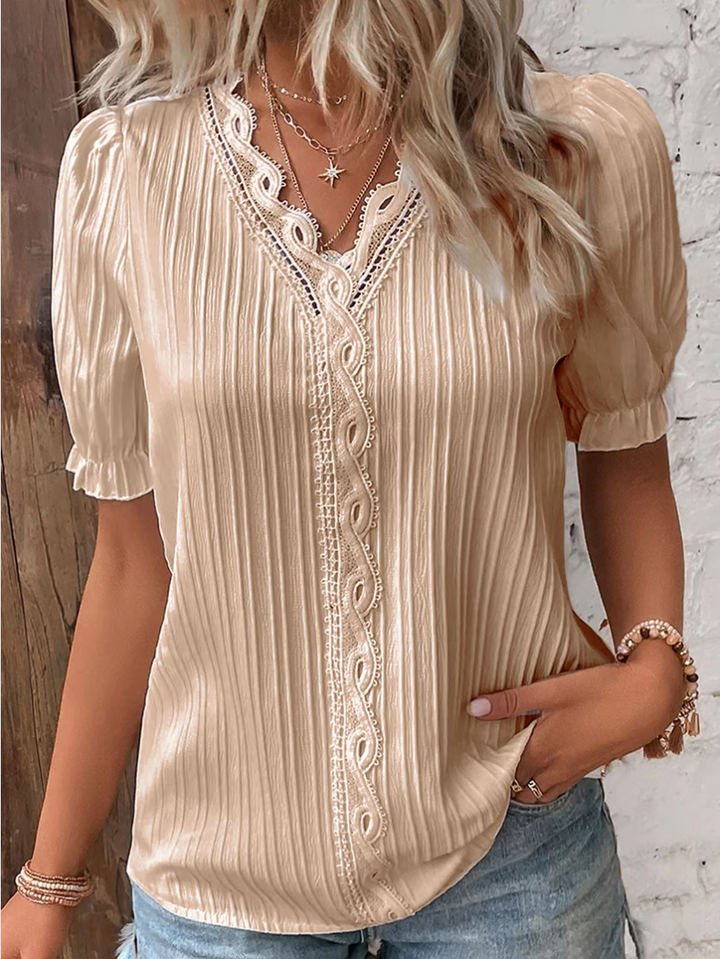 Tinne | Women's Short Sleeve Lace Blouse