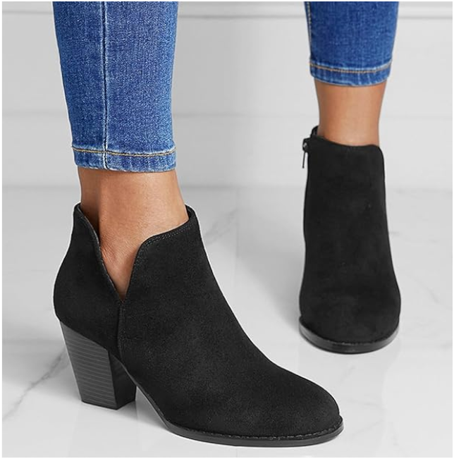 LILLIAN | POINTED ANKLE BOOT WITH SUEDE EFFECT