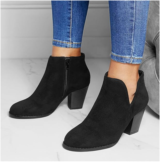 LILLIAN | POINTED ANKLE BOOT WITH SUEDE EFFECT