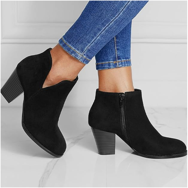 LILLIAN | POINTED ANKLE BOOT WITH SUEDE EFFECT