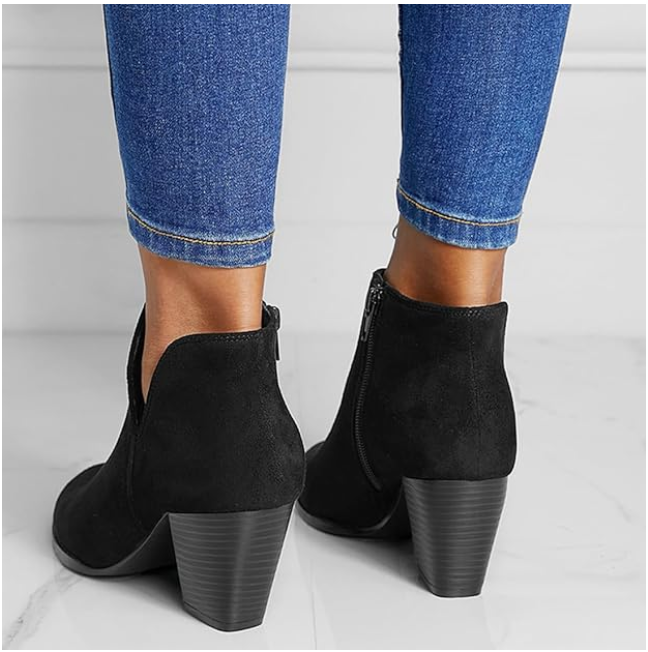 LILLIAN | POINTED ANKLE BOOT WITH SUEDE EFFECT