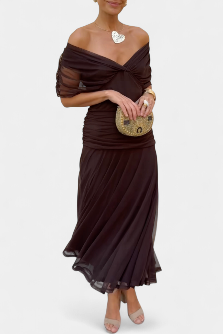 Zuri | Women's Elegant Off-Shoulder Evening Dress