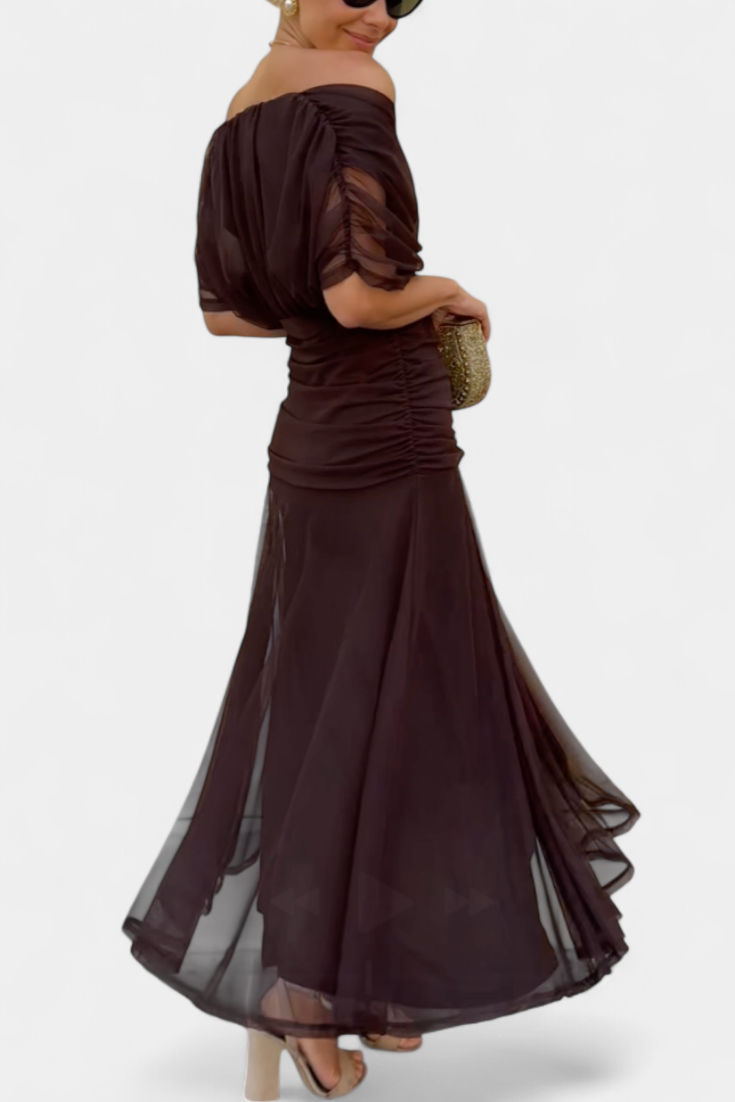 Zuri | Women's Elegant Off-Shoulder Evening Dress