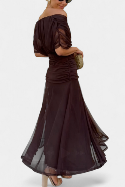 Zuri | Women's Elegant Off-Shoulder Evening Dress