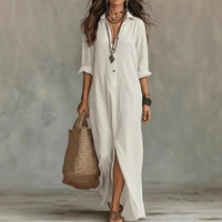 Camila | Women's Relaxed Long Sleeve Maxi Dress