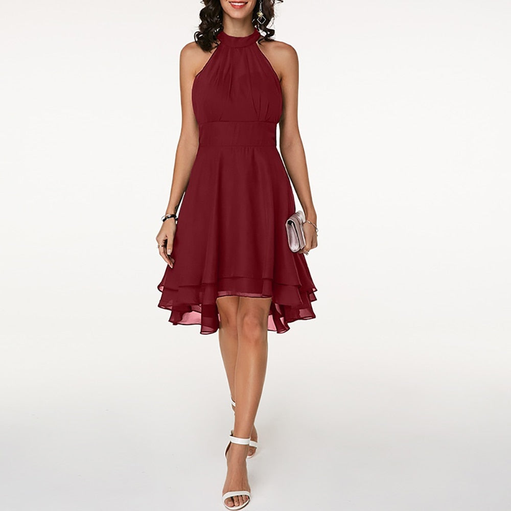 Bianca | Women’s Summer Halter Neck Midi Dress