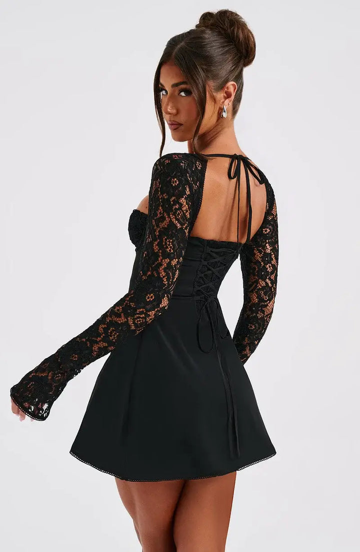 Tasha | Women's Lace Sleeve Bodycon Wedding Guest Dress