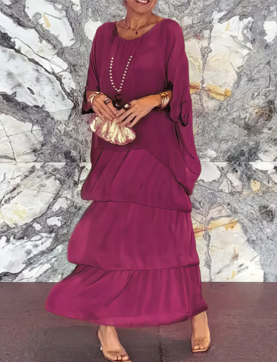 VIVIENNE | ELEGANT TUMMY COVERING MAXI DRESS