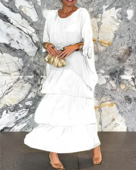 VIVIENNE | ELEGANT TUMMY COVERING MAXI DRESS