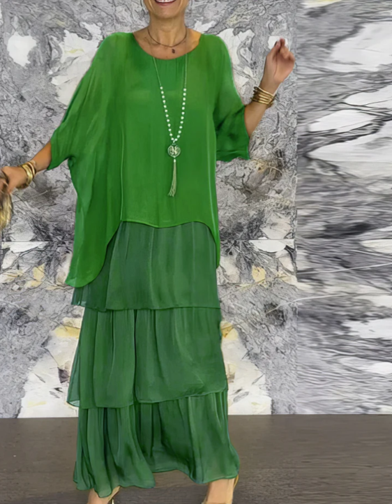 VIVIENNE | ELEGANT TUMMY COVERING MAXI DRESS