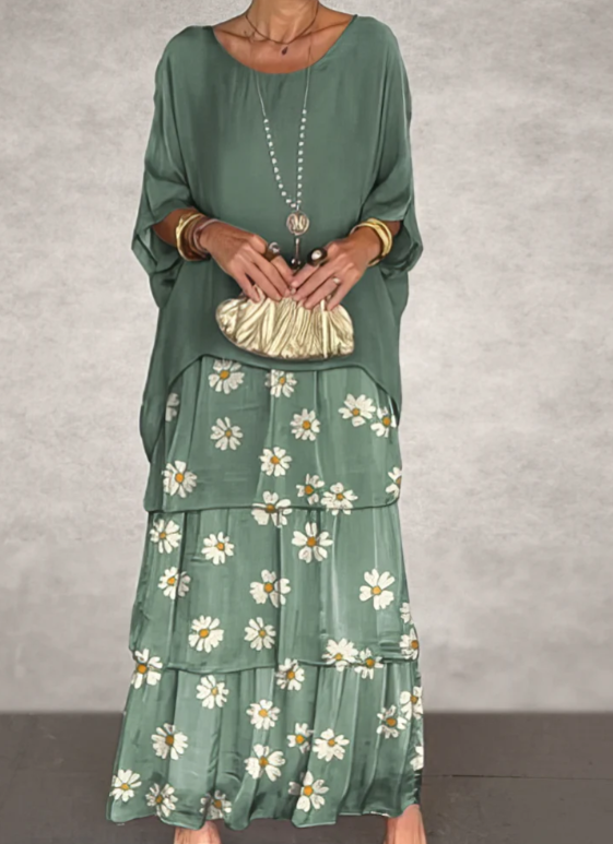 VIVIENNE | ELEGANT TUMMY COVERING MAXI DRESS