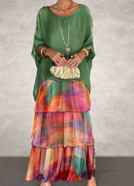 VIVIENNE | ELEGANT TUMMY COVERING MAXI DRESS
