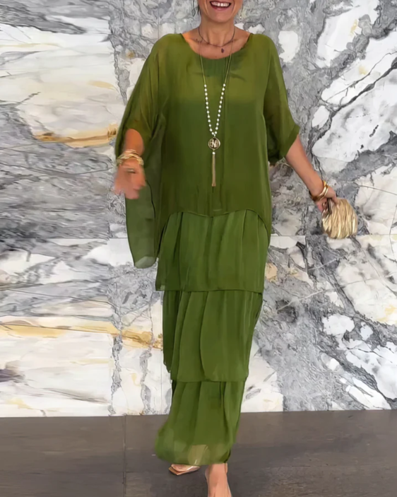 VIVIENNE | ELEGANT TUMMY COVERING MAXI DRESS