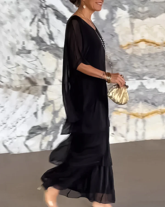 VIVIENNE | ELEGANT TUMMY COVERING MAXI DRESS