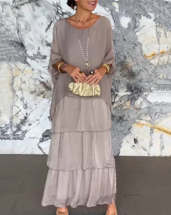 VIVIENNE | ELEGANT TUMMY COVERING MAXI DRESS