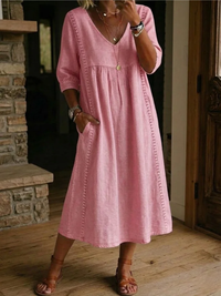 Sky | Women's Casual Short Sleeve Midi Dress