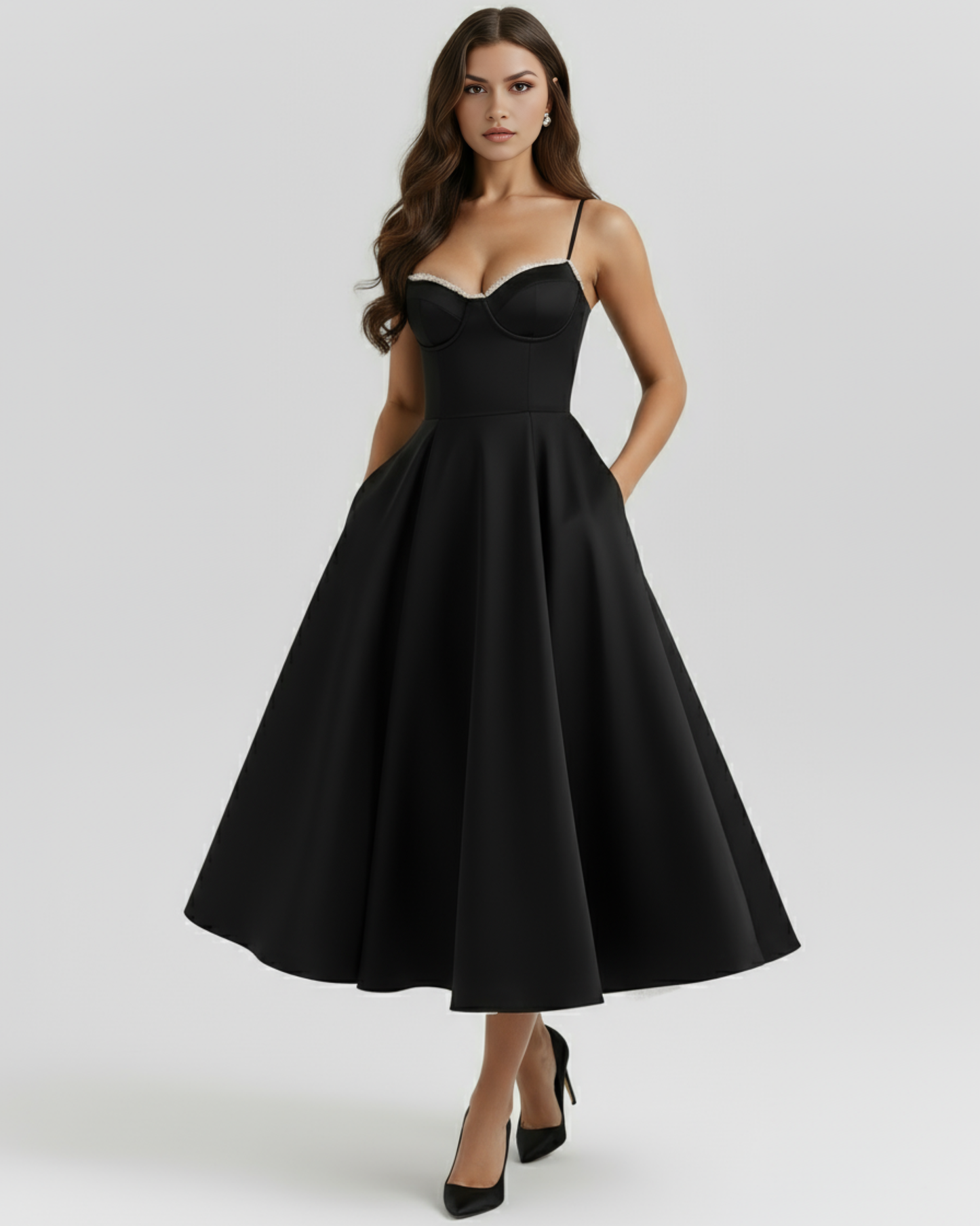 Zoey | Women's Elegant A-Line Midi Dress