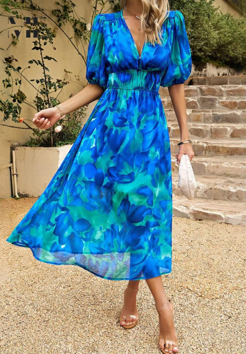 Monica | Women's Summer Floral Midi Dress