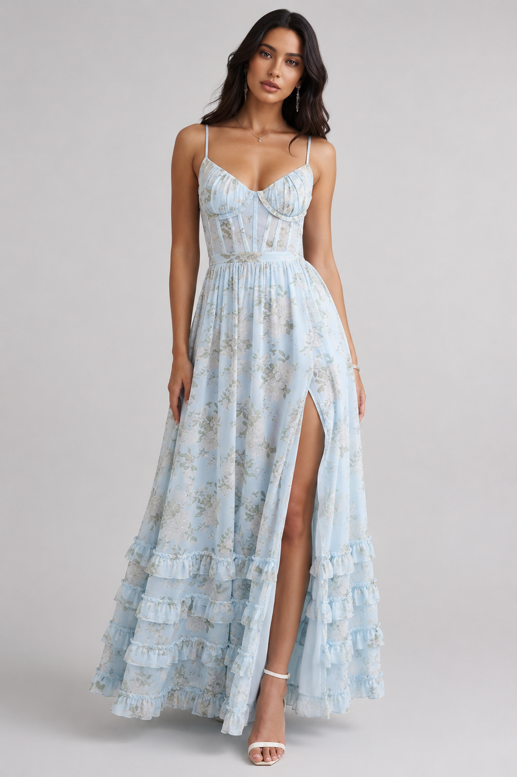 Nova | Women's Floral Maxi Dress with Side Slit