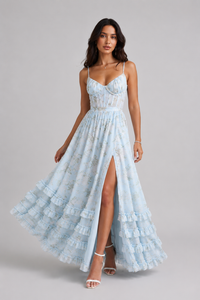 Nova | Women's Floral Maxi Dress with Side Slit
