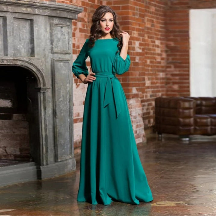 Lianne | Women's Long Sleeve Maxi Wedding Guest Dress