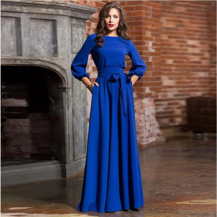 Lianne | Women's Long Sleeve Maxi Wedding Guest Dress