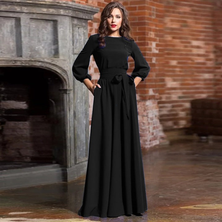 Lianne | Women's Long Sleeve Maxi Wedding Guest Dress