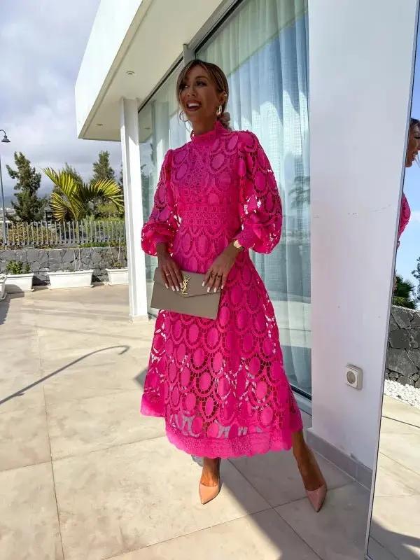 Dina | Women's Elegant Summer Maxi Dress with Sleeves