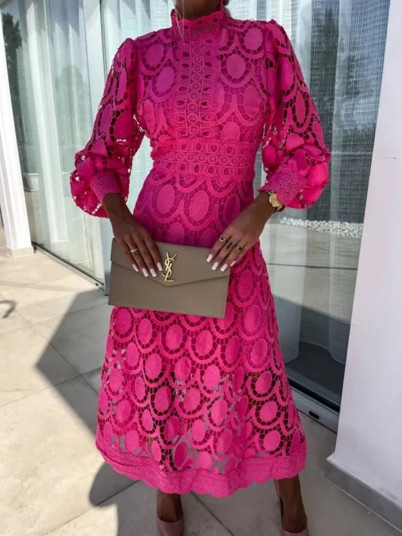 Dina | Women's Elegant Summer Maxi Dress with Sleeves