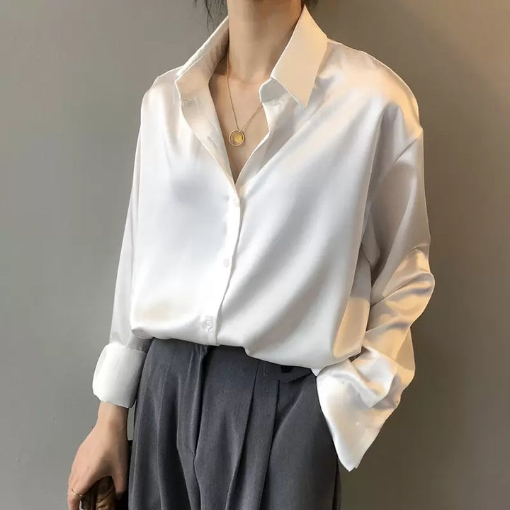 Cassandra | Women's Elegant Satin Blouse