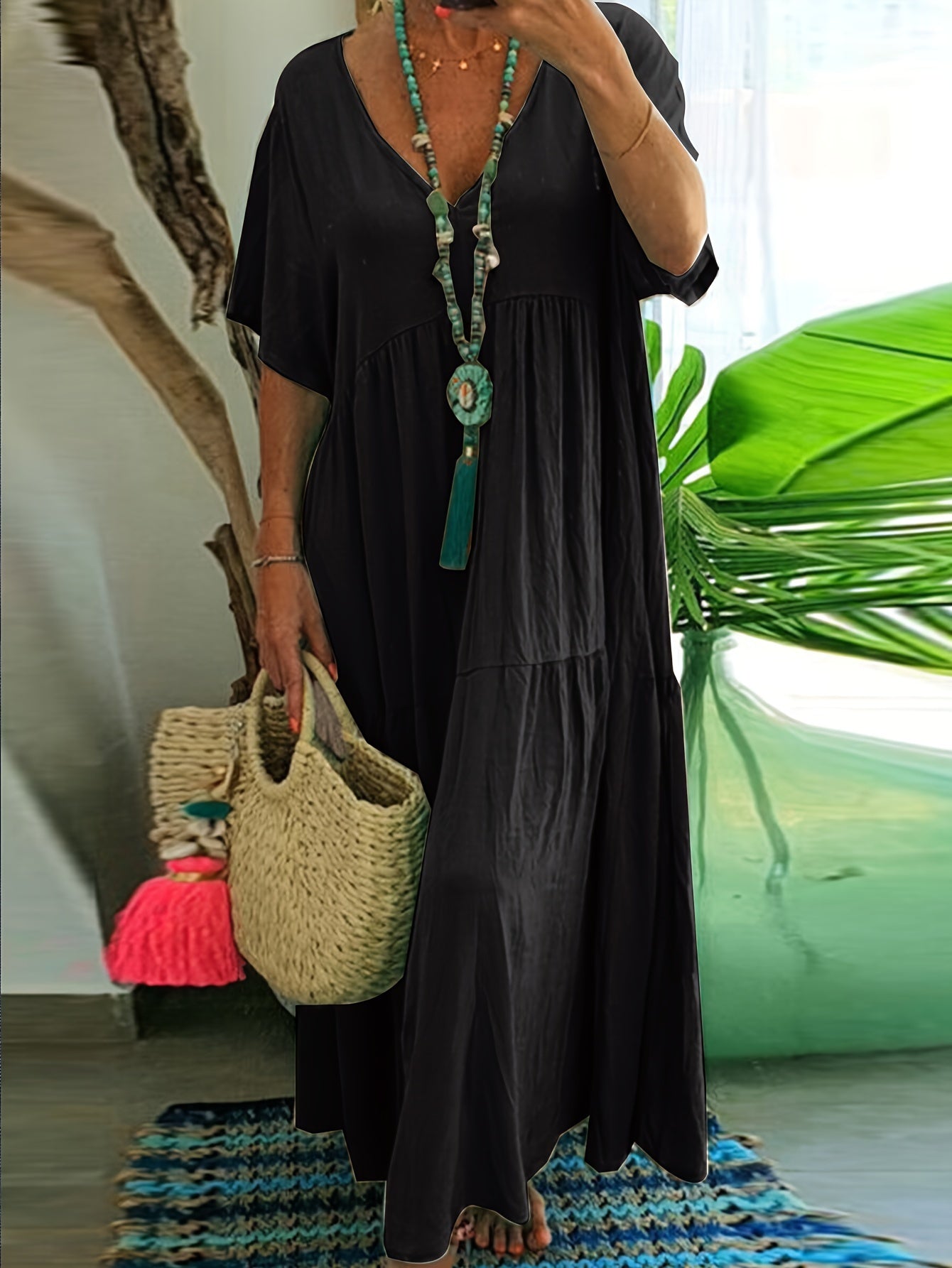 Ava | Women's Casual Summer Dress with Sleeves