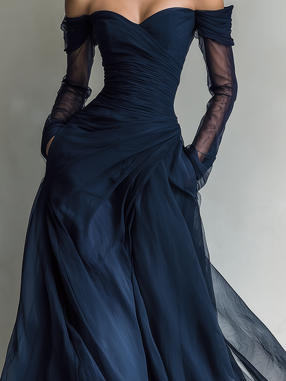 Zoey | Women's Elegant Off-Shoulder Maxi Dress