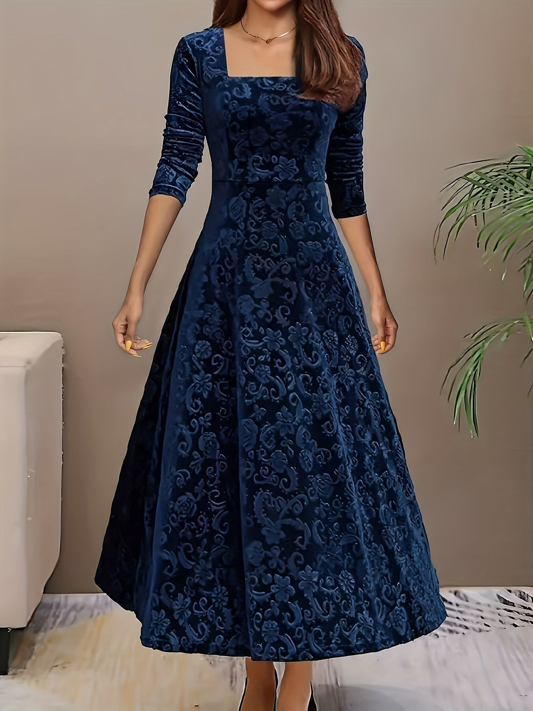 Roos | Women's Evening Floral Midi Dress