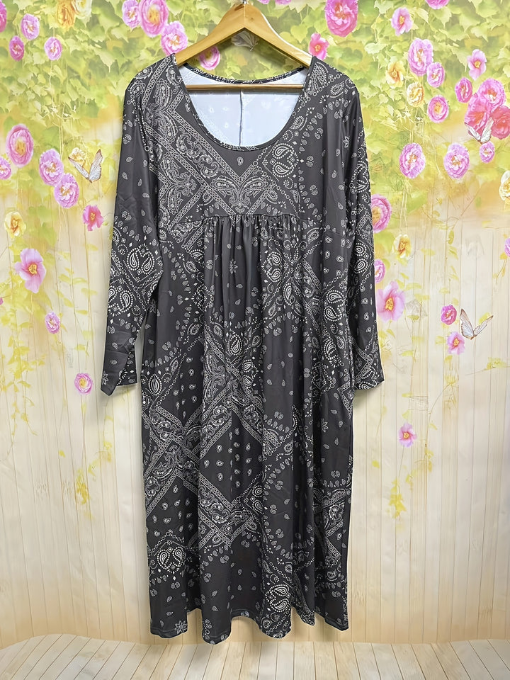 ELOWEN | CASUAL LONG SLEEVE MIDI DRESS