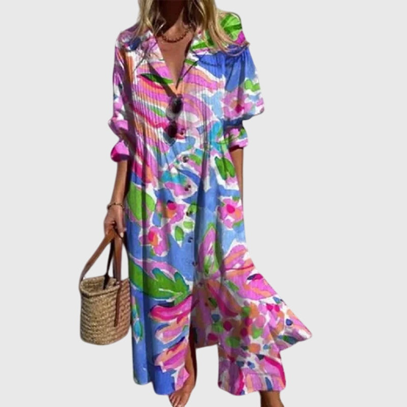Amara | Casual Boho Summer Dress with Sleeves