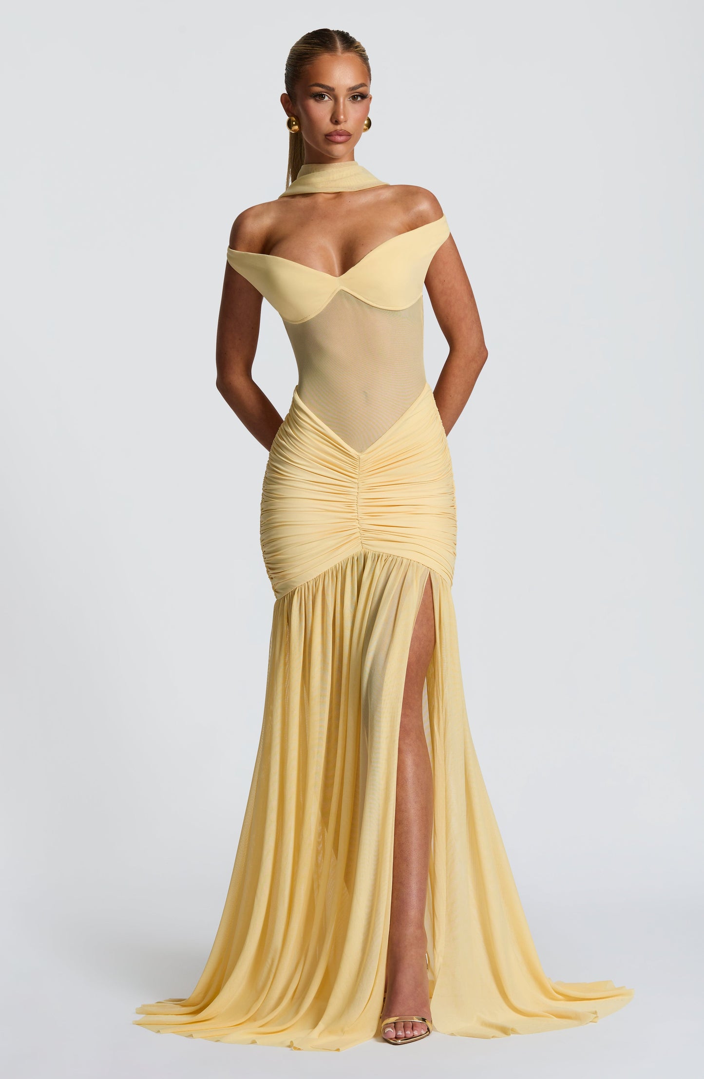 Bella | Women's Bardot Maxi Wedding Guest Dress