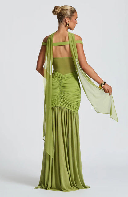 Bella | Women's Bardot Maxi Wedding Guest Dress