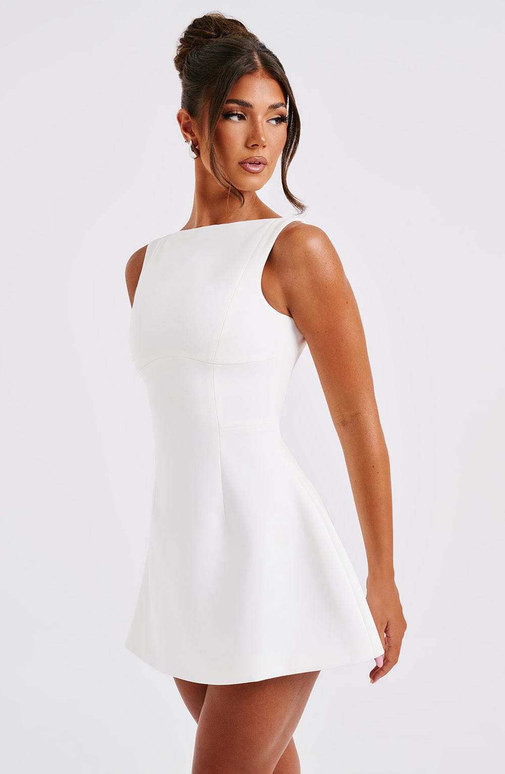 Lily | Women's High Neck Bubble Hem Wedding Guest Dress