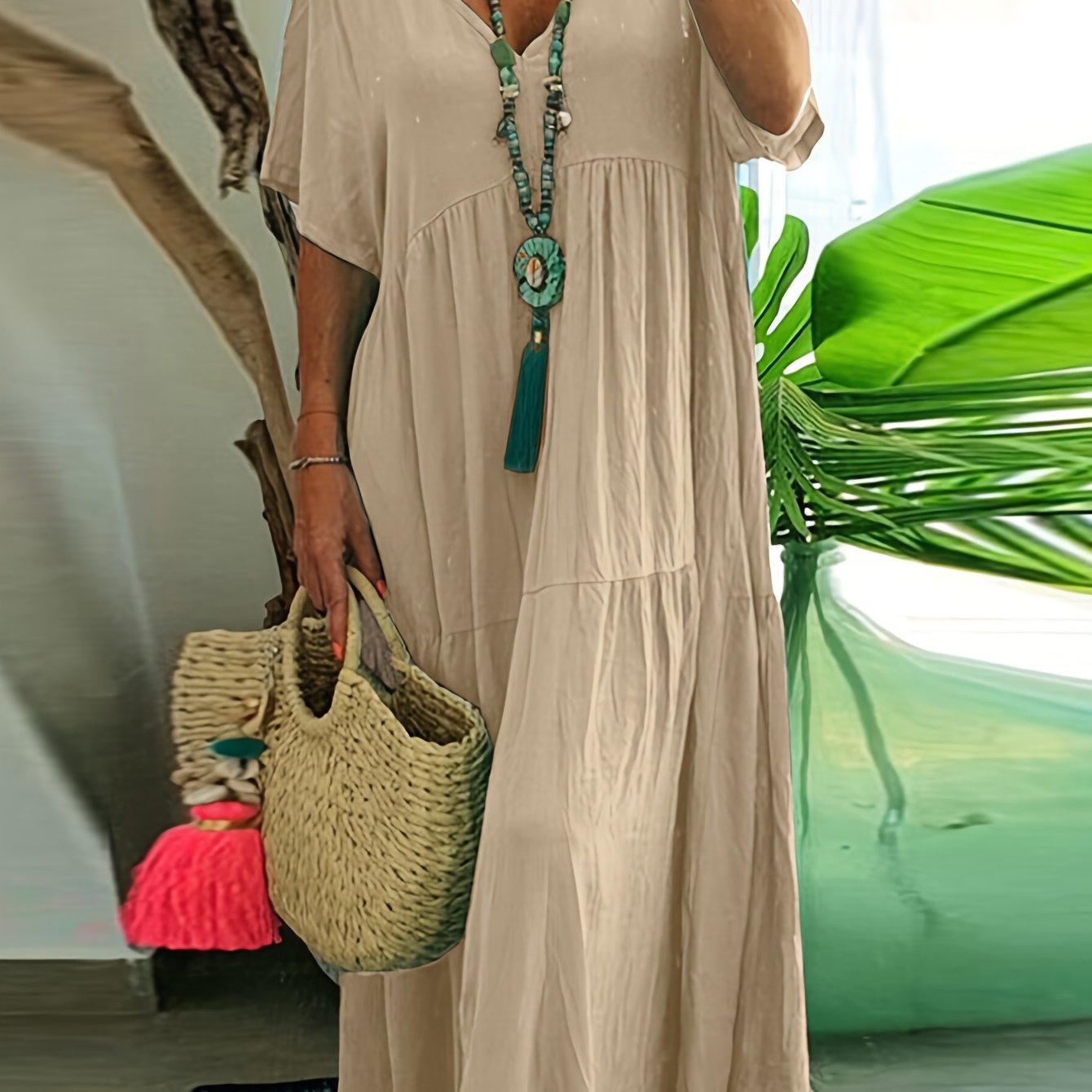Ava | Women's Casual Summer Dress with Sleeves